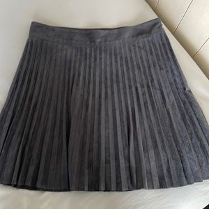 Vineyard Vines Suede Pleated Mini Skirt.